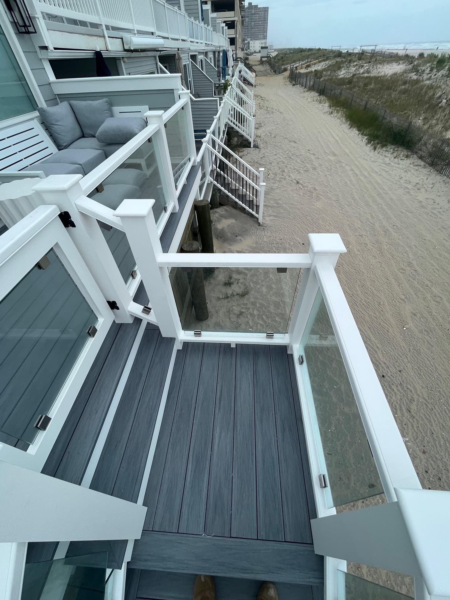 A coastal property and outdoor living setting considered before construction