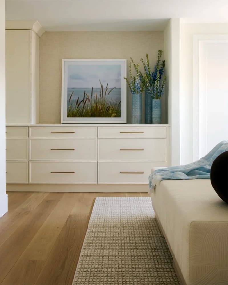 Custom bedroom built-ins and window seat